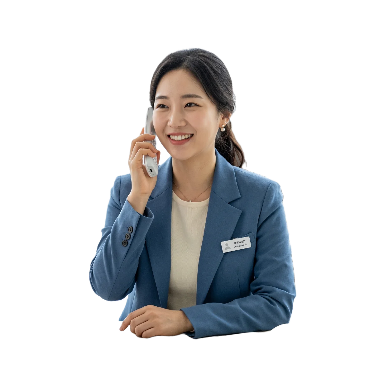 전화 상담 중인 상담원